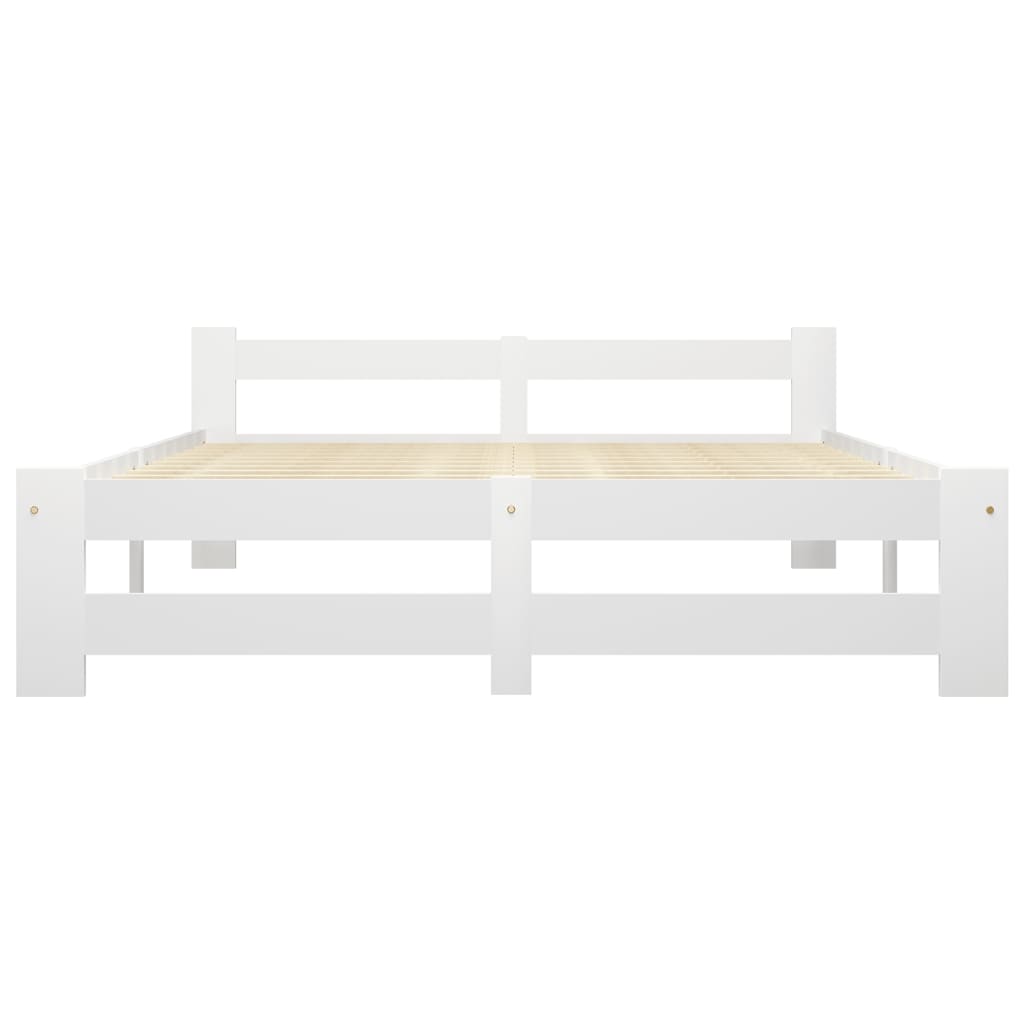 Vidaxl bedframe massief grenenhout wit 120x200 cm
