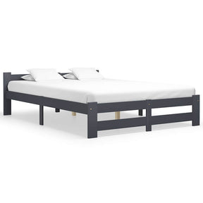 Vidaxl bedframe massief grenenhout donkergrijs 160x200 cm