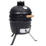 Vidaxl Kamado Barbecue 2-in-1 56 cm Ceramic Black