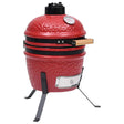 Vidaxl kamado barbecue 2-in-1 56 cm keramiek rood