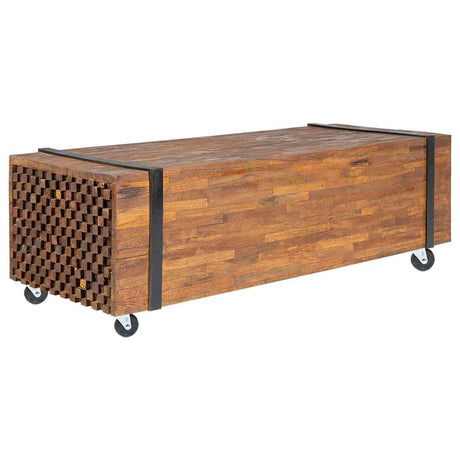 Vidaxl salontafel 110x45x38 cm massief teakhout