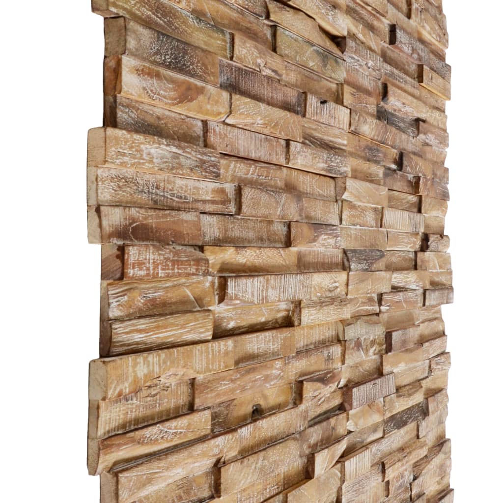 Vidaxl Wall Panels 10 St 3d 1.01 m² Solid teak