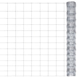 Vidaxl tuinhek 50x1,25 m gegalvaniseerd staal zilverkleurig