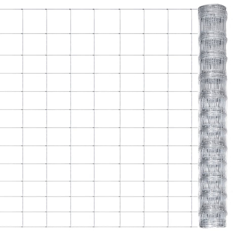 Vidaxl tuinhek 50x1,25 m gegalvaniseerd staal zilverkleurig
