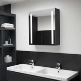 Vidaxl badkamerkast met spiegel en led 62x14x60 cm