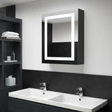 Vidaxl badkamerkast met spiegel en led 50x13x70 cm