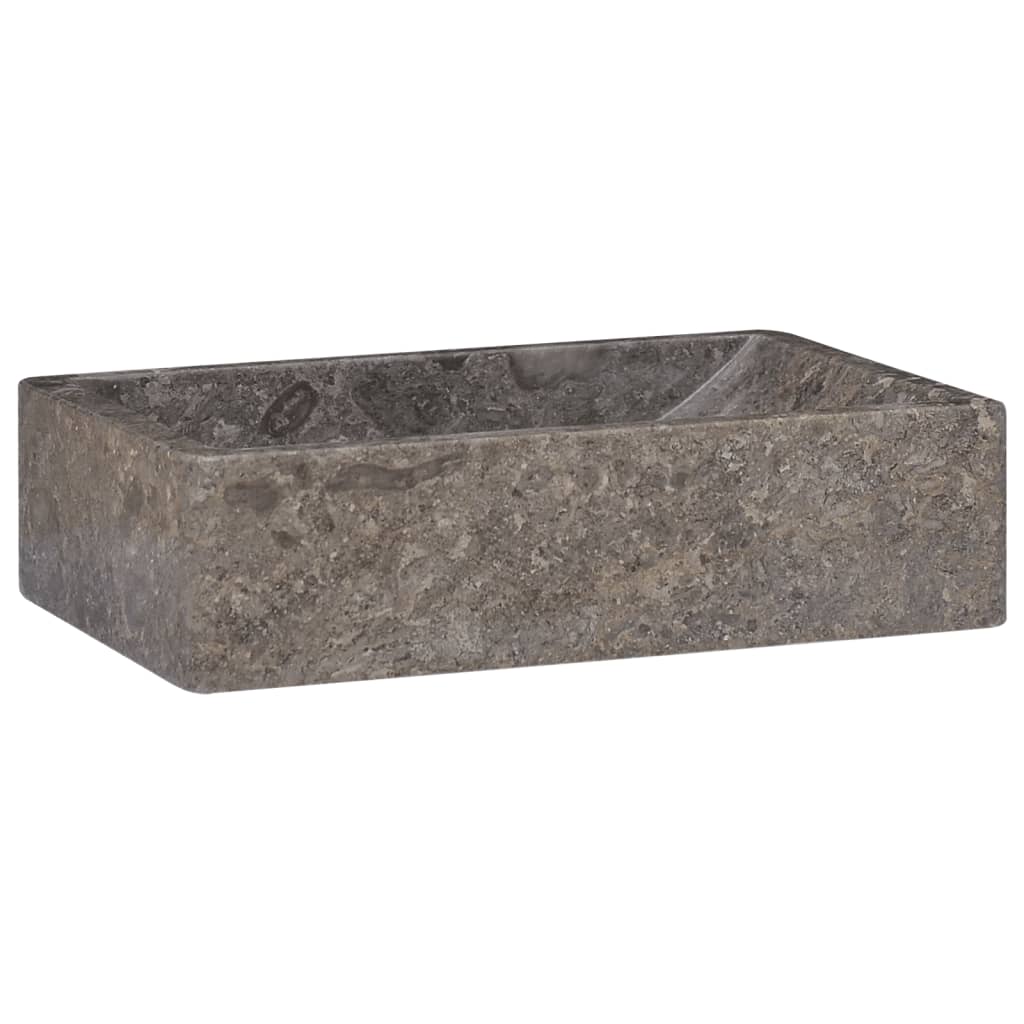 Vidaxl Sink 45x30x12 cm mramor Vysoký lesklý šedá