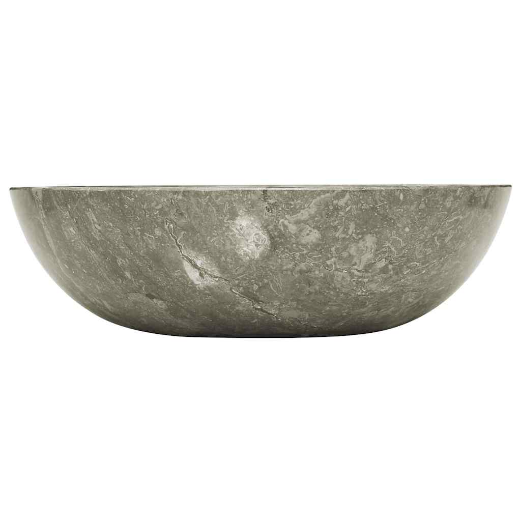 Vidaxl gootsteen ø40x12 cm marmer grijs