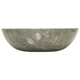 Vidaxl gootsteen ø40x12 cm marmer grijs