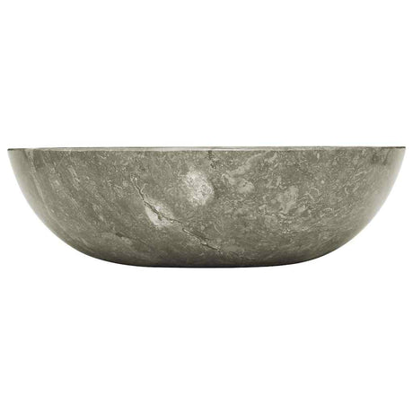 Vidaxl gootsteen ø40x12 cm marmer grijs