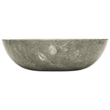 Vidaxl gootsteen ø40x12 cm marmer grijs