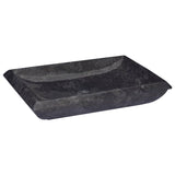 Vidaxl sink 50x33x10 cm Marmer schwaarz