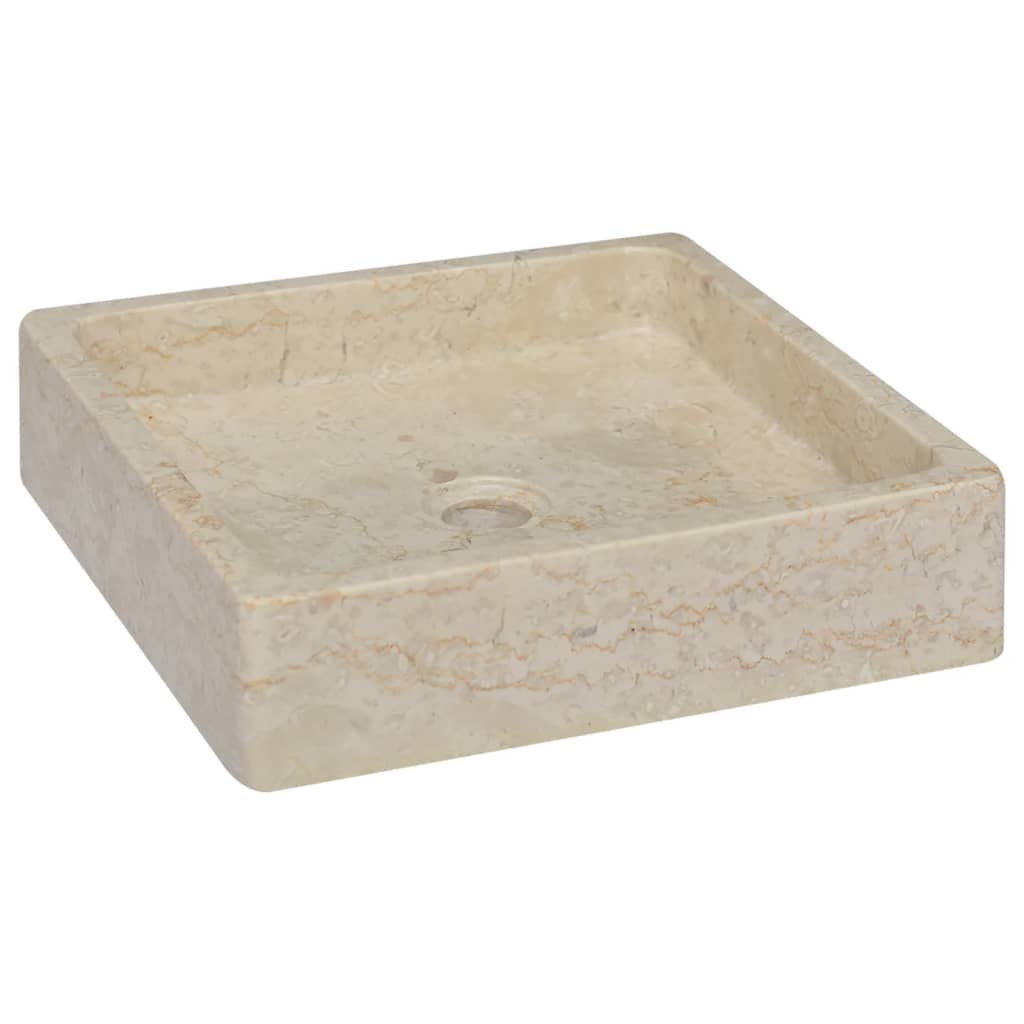 Vidaxl Sink 40x40x10 cm Marmorcreme gefärbt