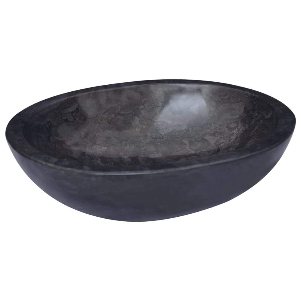 Vidaxl Sink 53x40x15 cm Marmor Schwarz