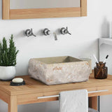 Vidaxl gootsteen 30x30x13 cm marmer crèmekleurig
