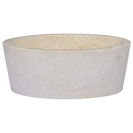 Vidaxl gootsteen ø40x15 cm marmer crèmekleurig
