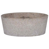 Vidaxl gootsteen ø40x15 cm marmer grijs