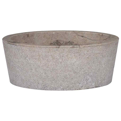 Vidaxl gootsteen ø40x15 cm marmer grijs