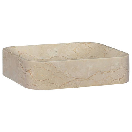 Vidaxl gootsteen 40x40x10 cm marmer crèmekleurig