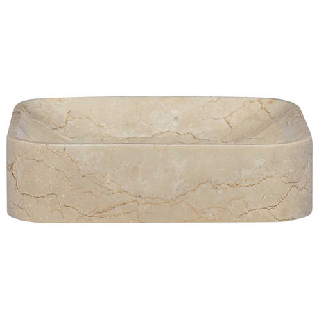 Vidaxl gootsteen 40x40x10 cm marmer crèmekleurig
