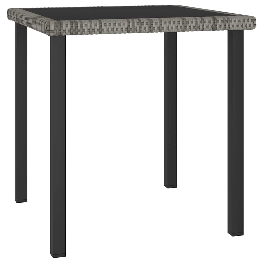 Vidaxl 3-delige tuinset poly rattan grijs