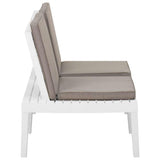 Vidaxl loungebank met kussen kunststof wit