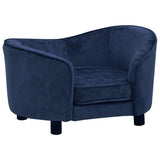 Vidaxl hondenbank 69x49x40 cm pluche blauw
