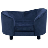 Vidaxl hondenbank 69x49x40 cm pluche blauw