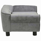 Vidaxl hondenbank 72x45x30 cm pluche donkergrijs