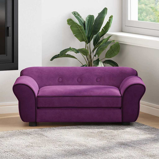 Vidaxl hondenbank 72x45x30 cm pluche bordeauxrood