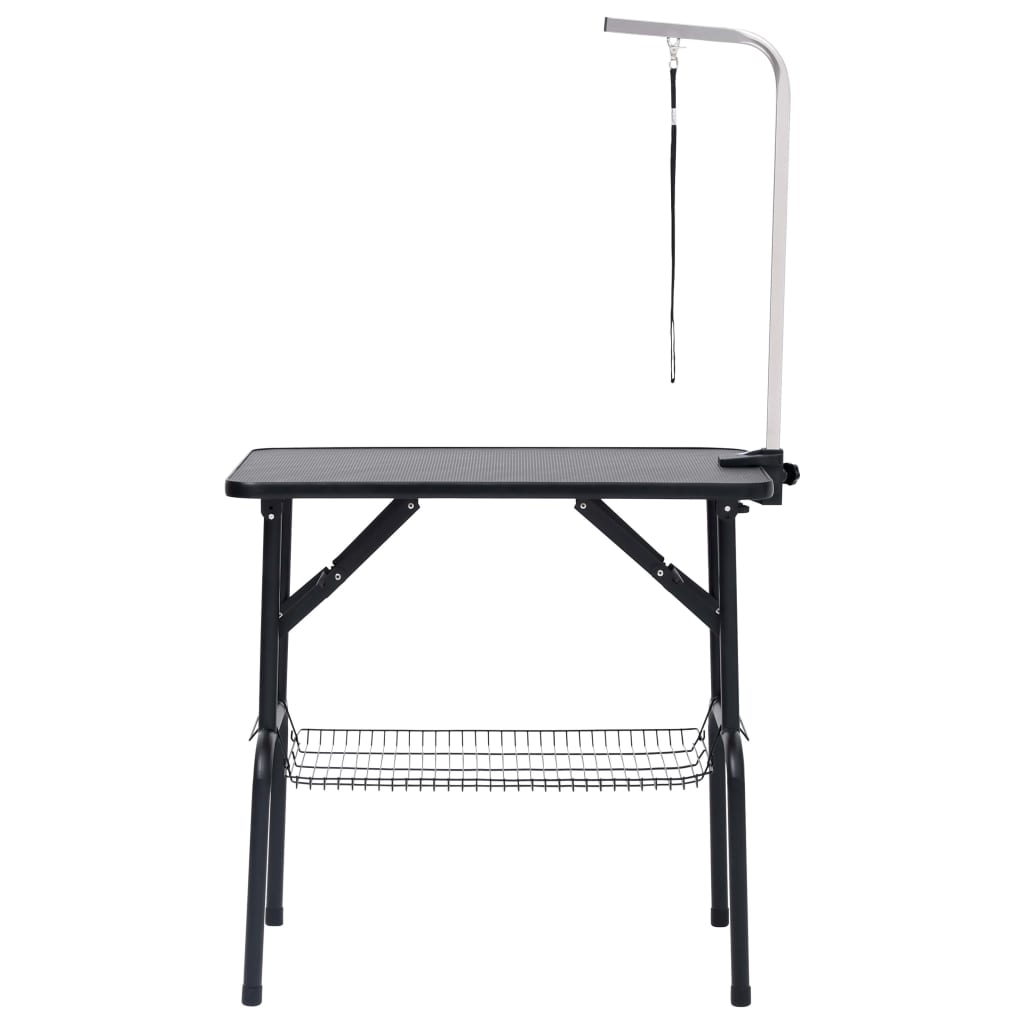 Vidaxl Dog Trim Table justerbar med 1 loop- og opbevaringsvidenskab