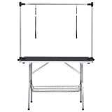 Vidaxl hondentrimtafel verstelbaar met 2 lussen en opbergschap