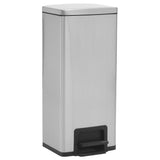 Vidaxl pedal bin with anti-fingerprint 30 l stainless steel silver colored