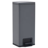 Vidaxl pedal bin with anti-fingerprint 30 l stainless steel gray