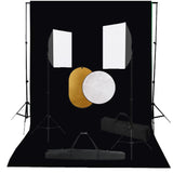 Vidaxl Photo Studio set med softbox -lampor, bakgrund och reflektor