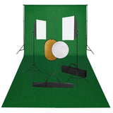 Vidaxl Photo Studio Set med softbox -lamper, baggrund og reflektor