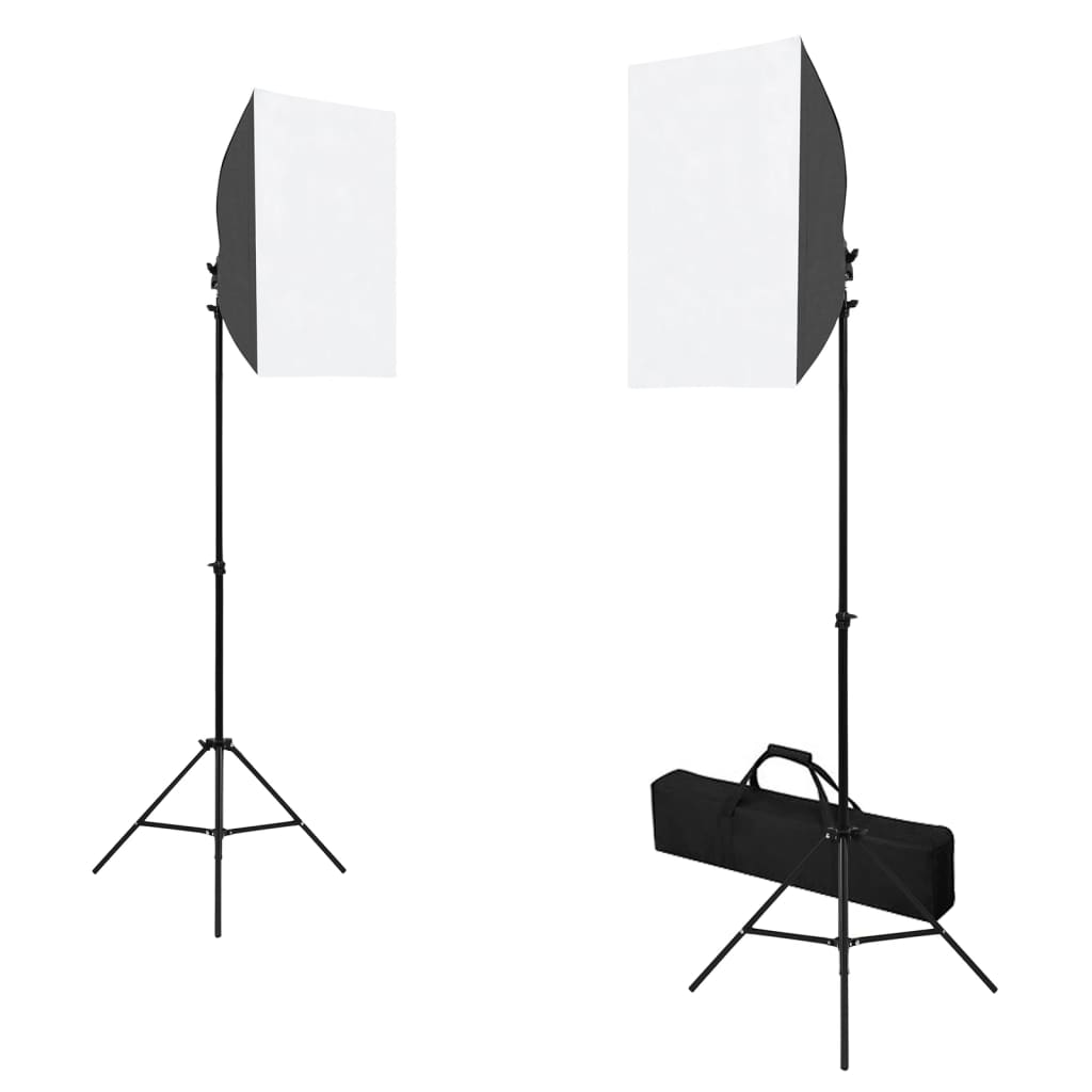 Vidaxl Photo Studio Set med softbox -lamper, baggrund og reflektor