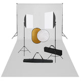 Vidaxl Photo Studio set med softbox -lampor, bakgrund och reflektor