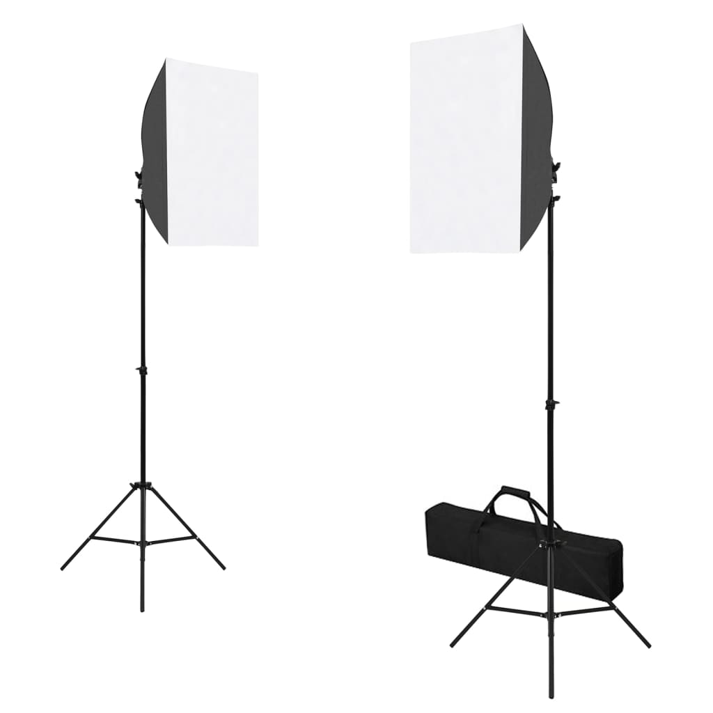 Vidaxl Photo Studio set med softbox -lampor, bakgrund och reflektor