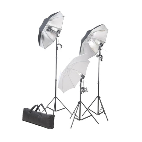 Vidaxl fotostudioset met lampen, paraplu's, achtergrond en reflector