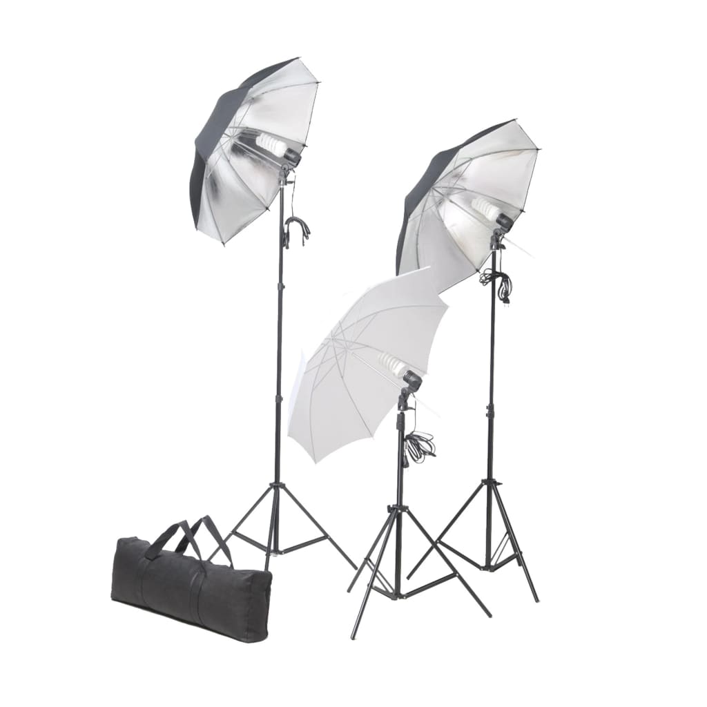 Vidaxl Photo Studio Set s lampami, deštníky, pozadím a reflektorem