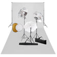 Vidaxl fotostudioset met lampen, paraplu's, achtergrond en reflector