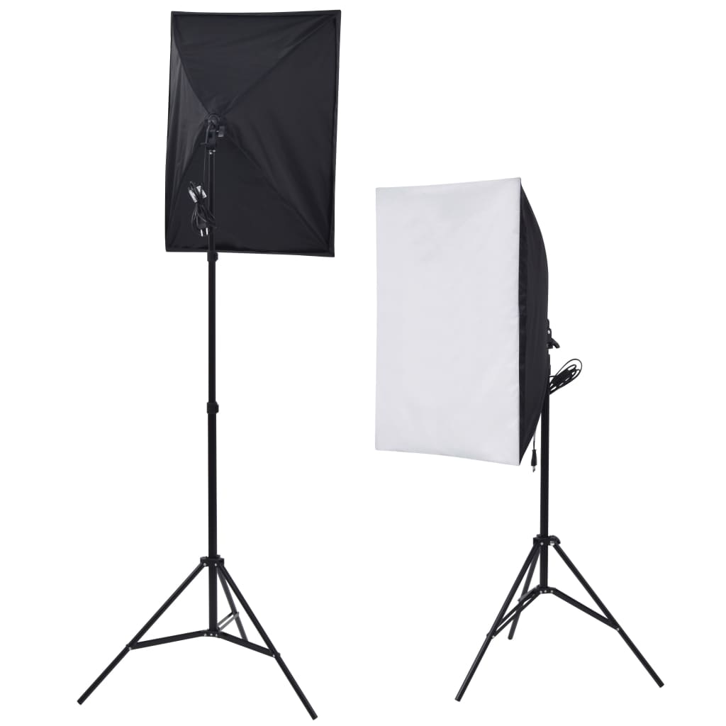 Vidaxl Photo Studio Set med softbox -lamper, baggrund og reflektor