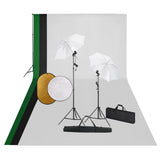 Vidaxl Photo Studio Set s lampami, pozadím a reflektorem