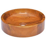 VidaXL Washbasin Ø40x10 cm Solid teak