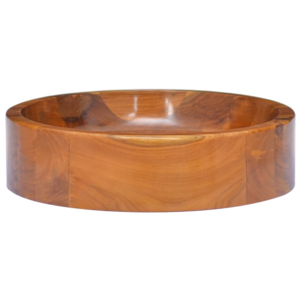 VidaXL Washbasin Ø40x10 cm Solid teak