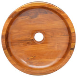 VidaXL Washbasin Ø40x10 cm Solid teak