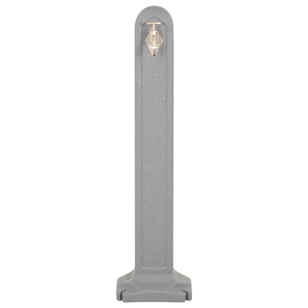 Vidaxl waterzuil met kraan steen-look lichtgrijs