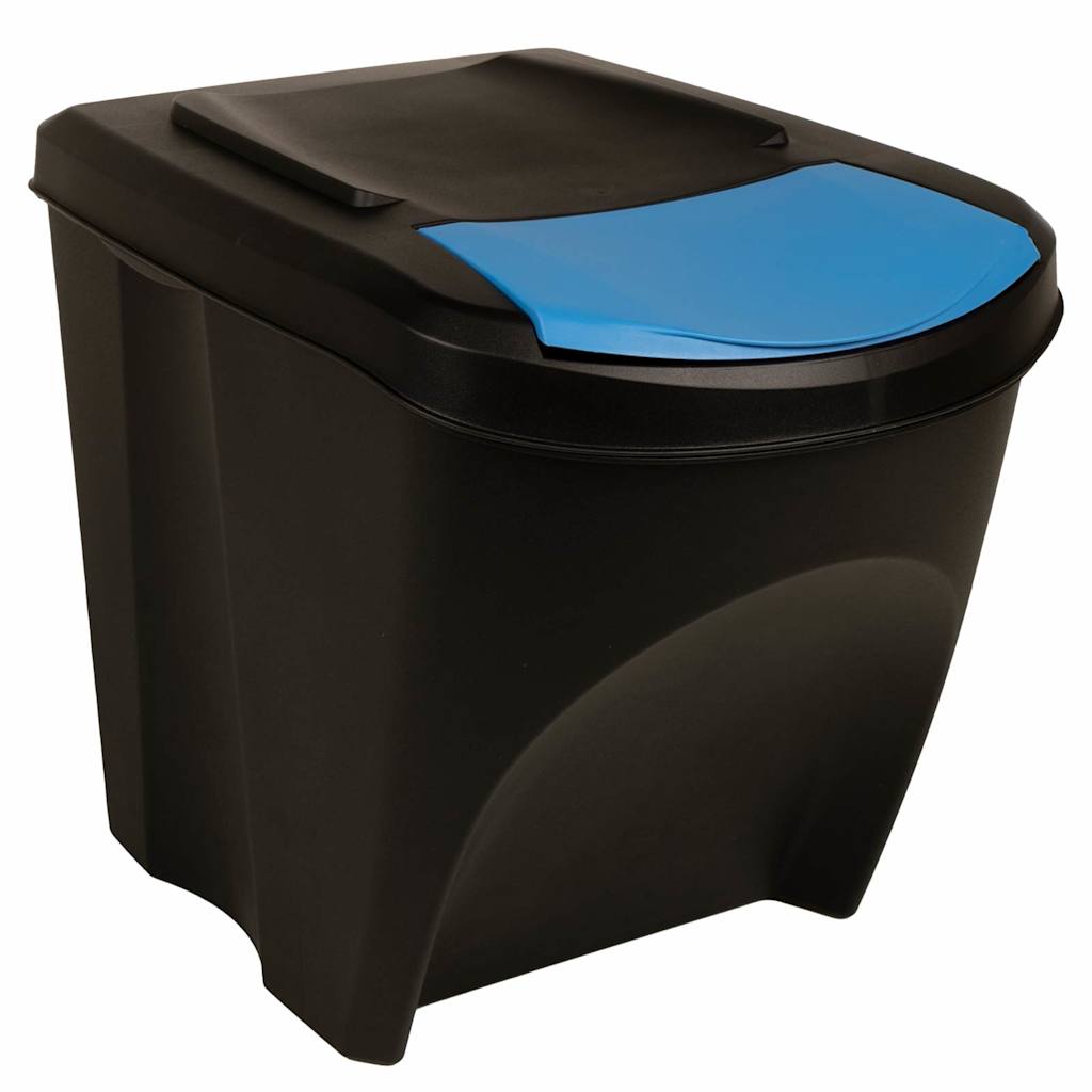 Vidaxl Garbage Cans 3 St Stackable 75 L Anthracite -farget