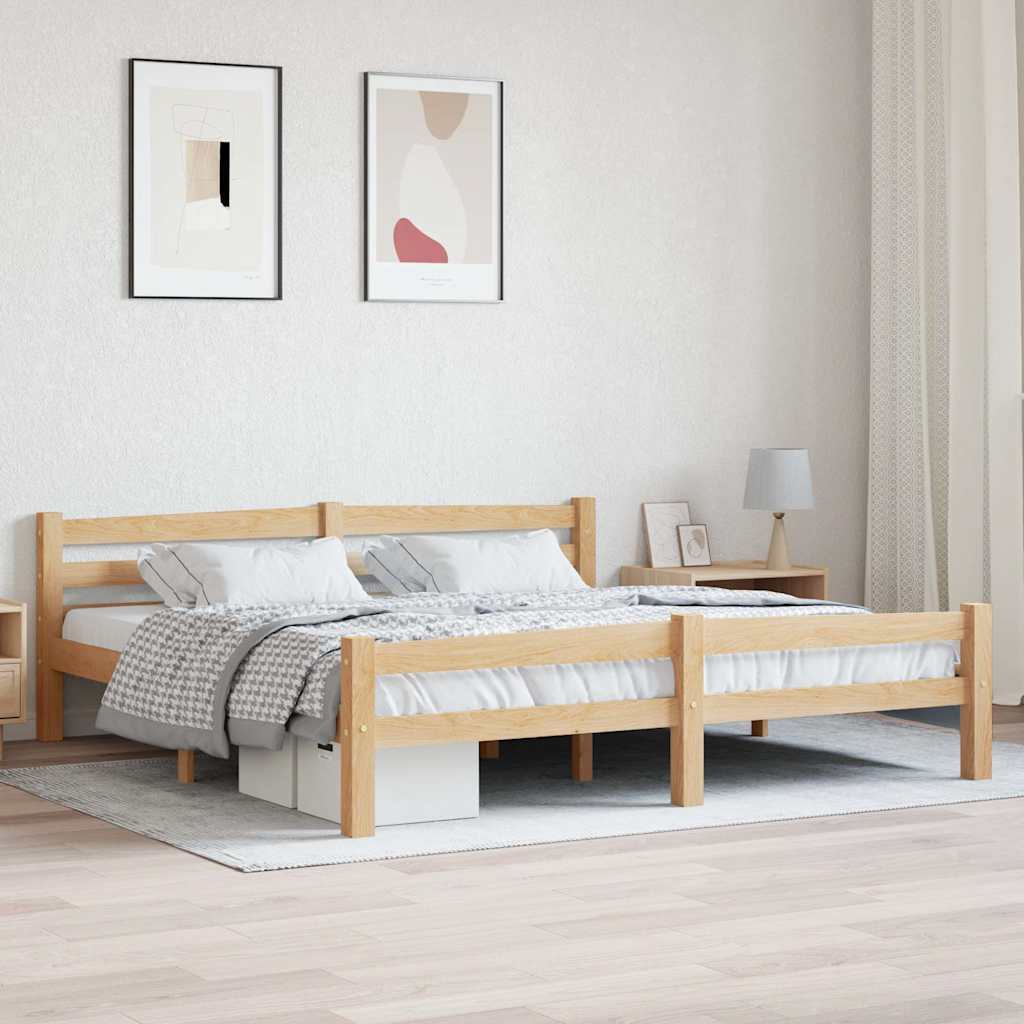 Vidaxl bedframe massief grenenhout 180x200 cm